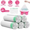 5 Rolls Total 100Pcs Potty Bags For Portable Toddler Potty Training Toilet Disposable Potty Bags For Kids Toddler Adult Pets Outdoor Travel