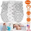 3 Packs Baby New Born Swaddle Wrap Blanket Sack Cotton Adjustable 0-3 Months Infant Sleep Sack