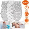 3 Packs Baby New Born Swaddle Wrap Blanket Sack Cotton Adjustable 0-3 Months Infant Sleep Sack