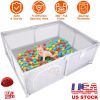 Baby Play Yard 71x59x26in Infant Play Game Child Fence Play Yards Breathable Kids Activity Center with Anti-Slip Suction Base Zipper Door for Infants