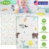 Pack N Play Portable Crib Sheet Set Mini Waterproof Crib Mattress Pad Sheets Convertible Mattress Cover Stretchy Fitted 100% Jersey Knit Cotton Ultra