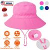 Baby Toddler Sun Hat UPF 50+ Sun Protective Beach Hat with Wide Brim Bucket Floppy Hat for 6-24 Months