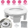 Portable Toddler Potty Toilet Foldable Potty Training Seat Cover with Splash Guard Include Storage Bag 20Psc Potty Bags Baby Toilet Trainer for Indoor