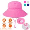 Baby Toddler Sun Hat UPF 50+ Sun Protective Beach Hat with Wide Brim Bucket Floppy Hat for 6-24 Months