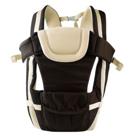 Baby Carrier Breathable Adjustable Wrap Sling Backpack Front Back Chest Infant Carrier Bag (Option: Khaki)