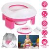 Portable Toddler Potty Toilet Foldable Potty Training Seat Cover with Splash Guard Include Storage Bag 20Psc Potty Bags Baby Toilet Trainer for Indoor