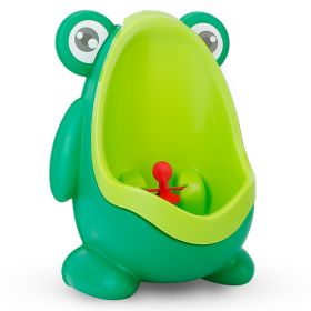 Frog Potty Training Urinal Toilet Training Bathroom Urinal For Boy Kids Pee Trainer w/ Funny Aiming Target (Option: Green)