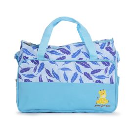 5Pcs Baby Nappy Diaper Bags Set Mummy Diaper Handbags with Diaper Pad Food Bag Bottle Bag Travel Tote Bags For Mom Dad (Option: LightBlue)