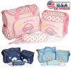 4Pcs Diaper Bag Tote Set Baby Napping Changing Bag Shoulder Mummy Bag with Diaper Changing Pad