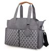 Baby Nappy Diaper Bag with 14 Pockets 2 Burp Cloths Multifunctional Diaper Changing Tote Bag with Adjustable Messenger Strap Pacifier Case Diaper Shou