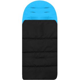 Baby Stroller Sleeping Bag Newborn Swaddle Wrap Toddle Winter Warm Footmuff Blanket for Pushchairs Buggy Pram (Option: Blue)