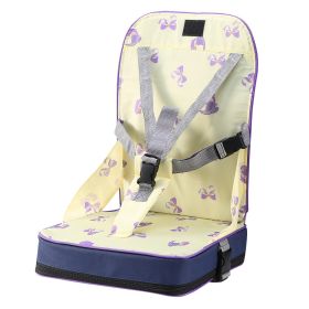 Foldable Toddler Baby Dining Booster Kids Infant Portable Seat Cushion Bag High Chair Soft Pad w/ Adjustable Fixing Belt for Home Eating Travel Restau (Option: Yellow)