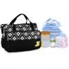 5PCS Baby Nappy Diaper Bags Set Mummy Diaper Shoulder Bags w/ Nappy Changing Pad Insulated Pockets Travel Tote Bags For Mom Dad