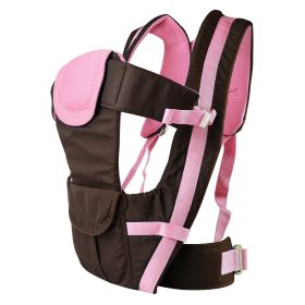 Baby Carrier Breathable Adjustable Wrap Sling Backpack Front Back Chest Infant Carrier Bag (Option: Pink)