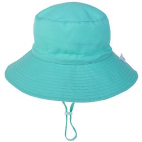 Baby Toddler Sun Hat UPF 50+ Sun Protective Beach Hat with Wide Brim Bucket Floppy Hat for 6-24 Months (Option: Blue_S)