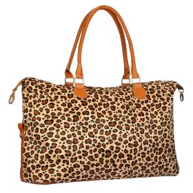 Women Duffle Bag Travel Luggage Bags Weekend Overnight Bag Tote Bags Shoulder Handle Bags Portable Diaper Bag (Option: Leo)