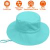 Baby Toddler Sun Hat UPF 50+ Sun Protective Beach Hat with Wide Brim Bucket Floppy Hat for 2-6 Years