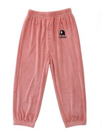 Cotton pants Autumn and winter baby boys' and girls' golden velvet lantern pants (Color: Pink, size: 73cm)