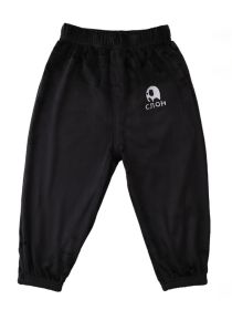 Cotton pants Autumn and winter baby boys' and girls' golden velvet lantern pants (Color: black, size: 100cm)
