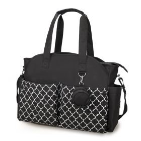 Baby Nappy Diaper Bag with 14 Pockets 2 Burp Cloths Multifunctional Diaper Changing Tote Bag with Adjustable Messenger Strap Pacifier Case Diaper Shou (Option: Black)