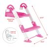 Kids Toilet Seat Toddler Potty Training Chair w/ Steps Stool Baby Toilet Ladder Anti-slip Safety