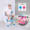 Kids Toilet Seat Toddler Potty Training Chair w/ Steps Stool Baby Toilet Ladder Anti-slip Safety
