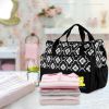 5PCS Baby Nappy Diaper Bags Set Mummy Diaper Shoulder Bags w/ Nappy Changing Pad Insulated Pockets Travel Tote Bags For Mom Dad