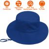 Baby Toddler Sun Hat UPF 50+ Sun Protective Beach Hat with Wide Brim Bucket Floppy Hat for 6-24 Months