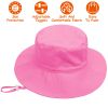 Baby Toddler Sun Hat UPF 50+ Sun Protective Beach Hat with Wide Brim Bucket Floppy Hat for 6-24 Months