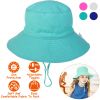 Baby Toddler Sun Hat UPF 50+ Sun Protective Beach Hat with Wide Brim Bucket Floppy Hat for 6-24 Months