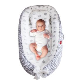 Portable Baby Lounger Baby Nest Reversible Infant Lounger Bed Newborn Breathable Crib For Babies Aged 0-12 Months (Option: Crown)